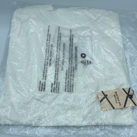 NEW! DAYDREAM NATION “MAKE IT HAPPEN” Short Sleeve Tee Shirt XS WHITE - Picture 4 of 6